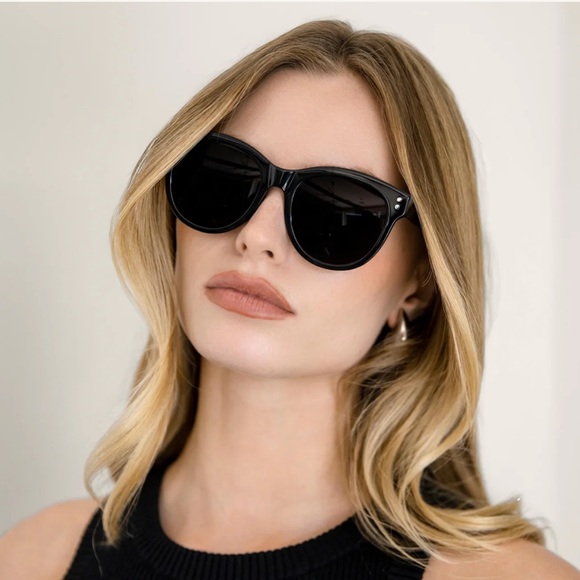 Italic Accessories - NEW Italic Sasha Oversized Black Acetate Sunglasses